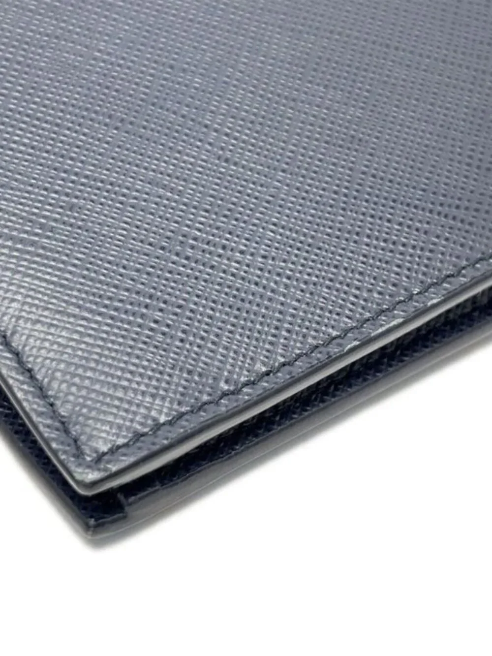 Prada Wallet Saffiano Leather Bifold Navy Multi - Picture 8 of 16